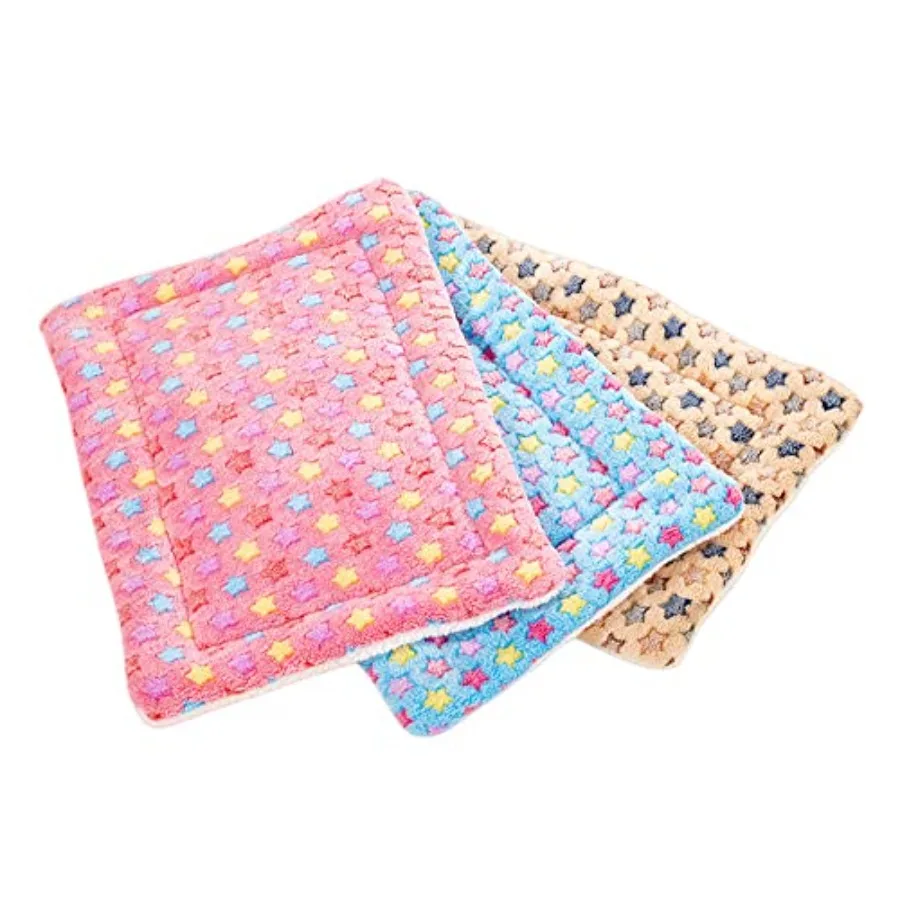 

【Spot goods】3Pcs Small Animal Bed Mat Warm Bed Mat Soft Plush Pad Mat Small Animal Winter Sleep Bedding Mat for Small Medium Do
