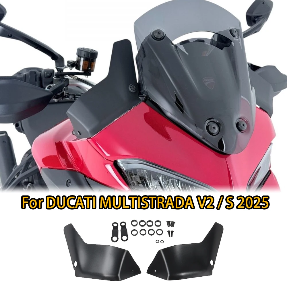 

НОВЫЕ матовые черные дефлекторы, пара для DUCATI MULTISTRADA V2/S 2025, улучшенные аксессуары для ветрового щита мотоцикла, детали мотоцикла