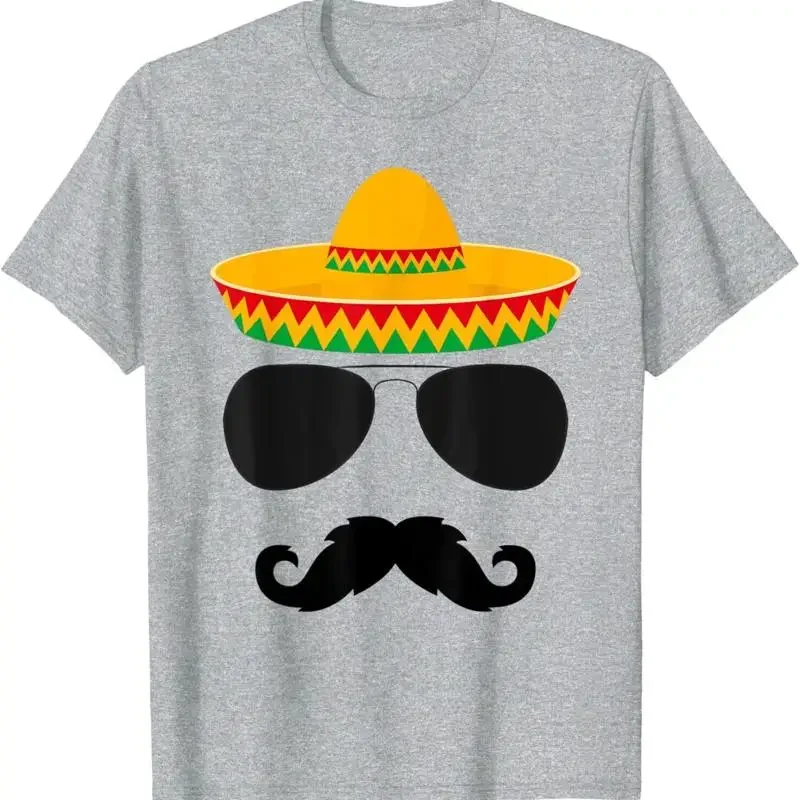 Cinco De Mayo Party T Shirt Funny Mustache Face