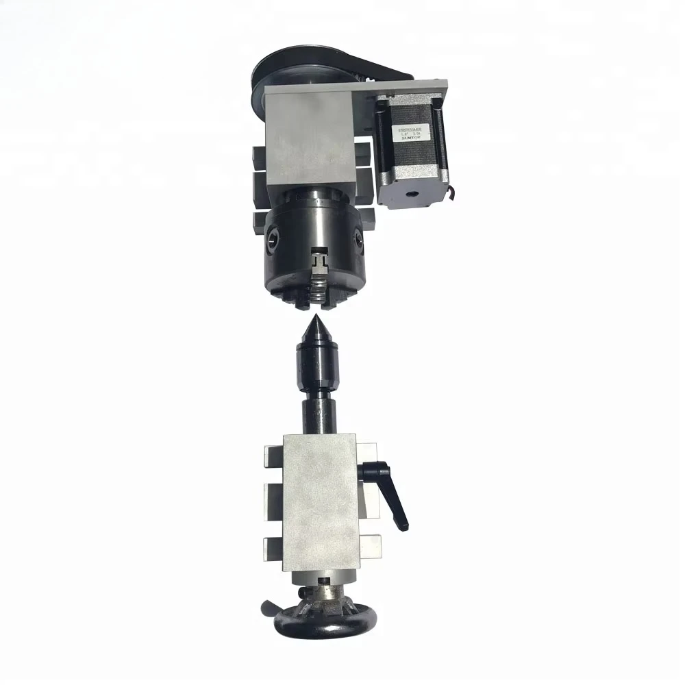 Cnc Router Machinery Rotation 4JAW 100 Chuck Dividing Head for Milling Machine 3 Jaw Chuck Rotary 4th Axis Kit