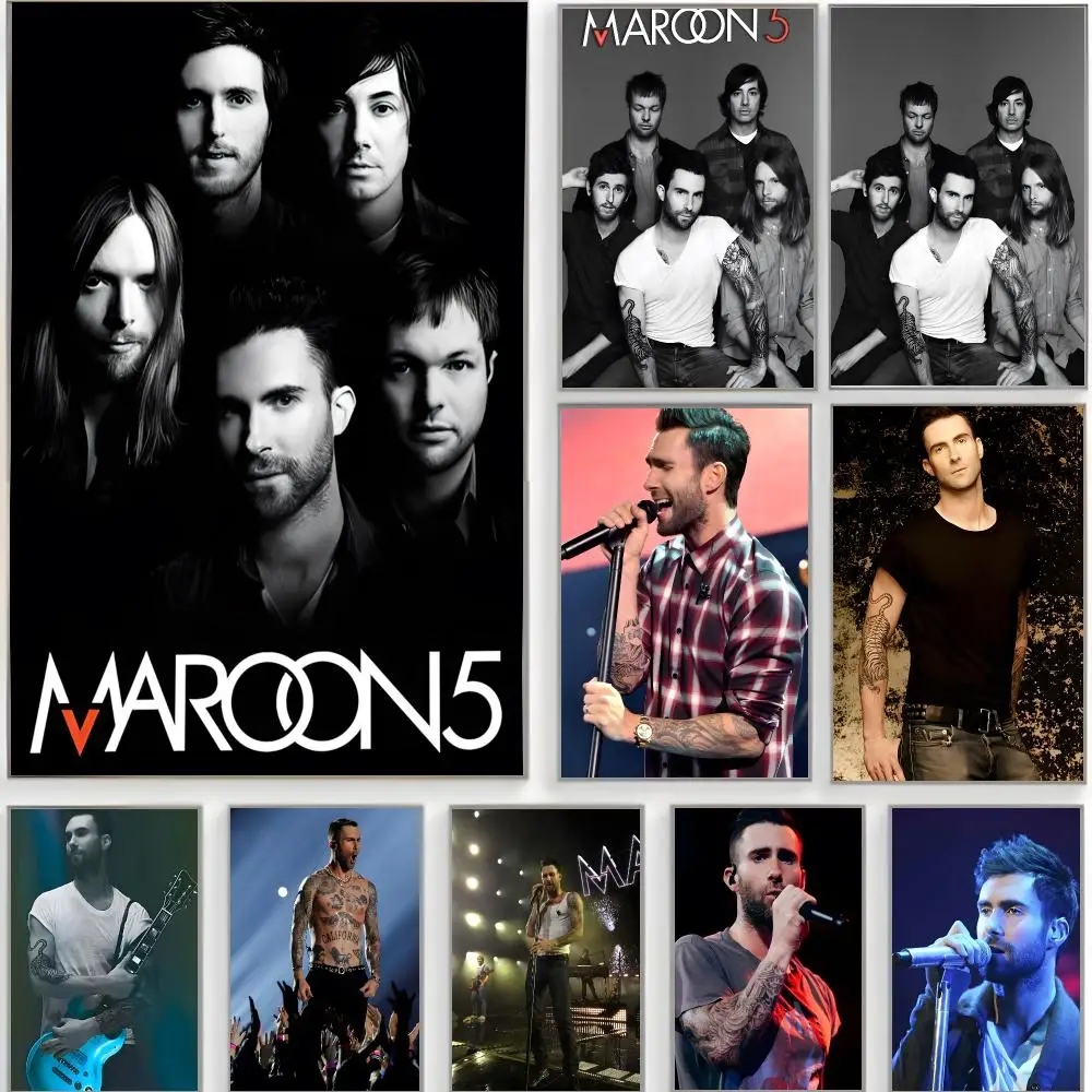 pop band m-maroon 5 Poster Classic Wall Art  Home Decor  Peel and Stick Unframed