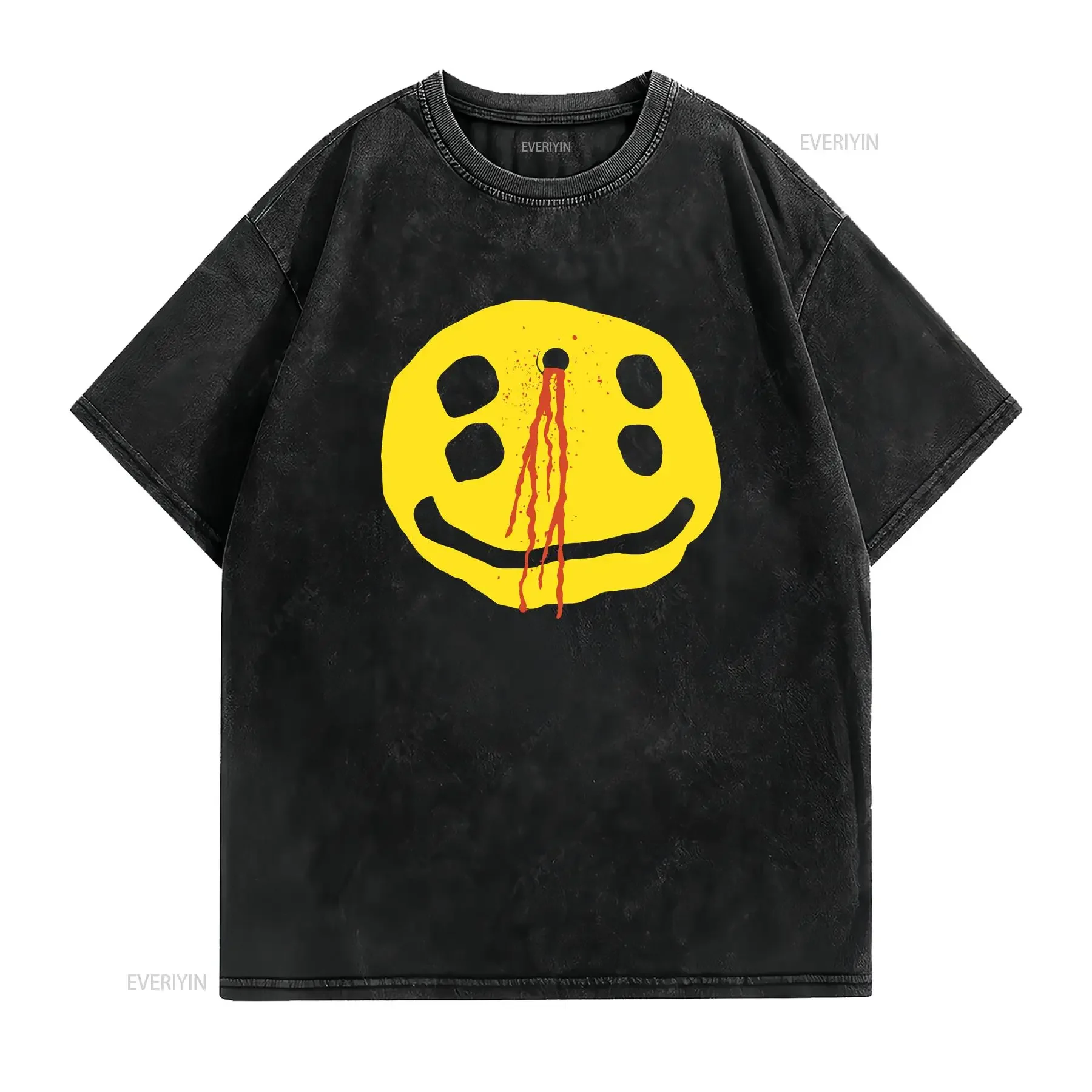 St Michael Size XXL SM YS1 0000 C01 Smile Print Vintage Processed T shirt Used vintage Washed Stylish streetwear Comfortable