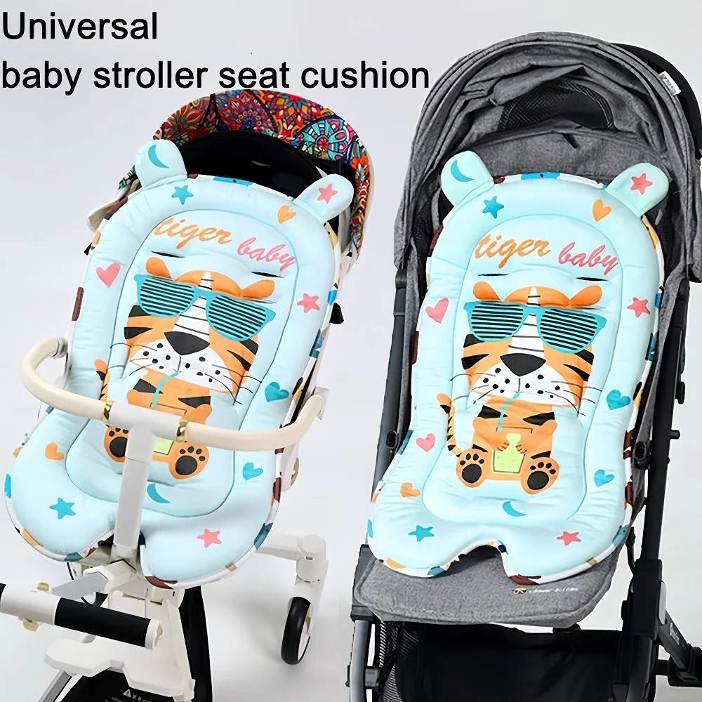 Baby Stroller Seat Cushion Kids Cotton Breathable Prams Cart Mat Pushchair Soft Mattress Infant Pad Travel Stroller Accessories