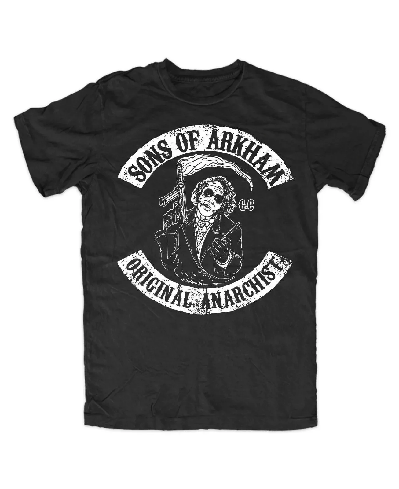 Sons of Arkham Premium Heath Ledger Joker Why So Serious Bat T-Shirt