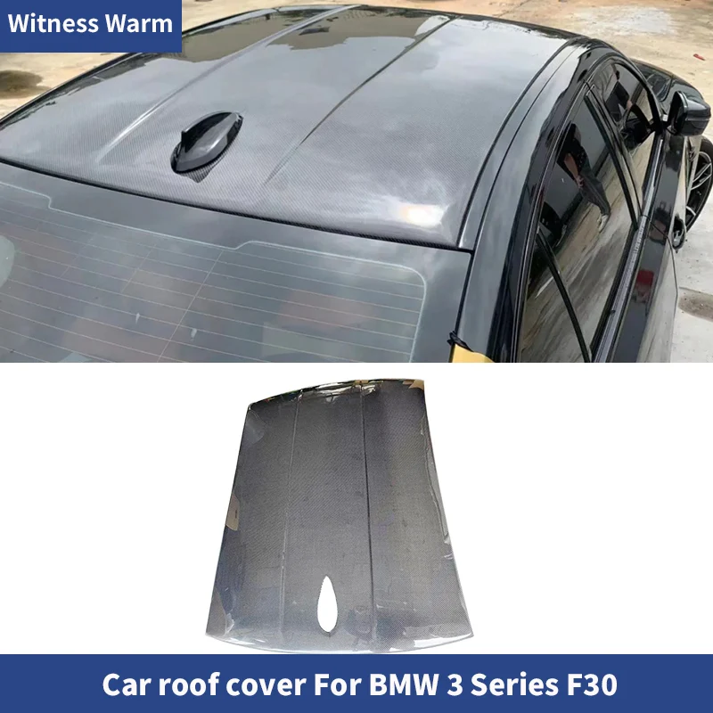 Pour BMW Série 3 F30, couvre-toit en fibre de carbone, couvre-coffre, ailerons, lèvres de spoiler, kit carrosserie 2012+