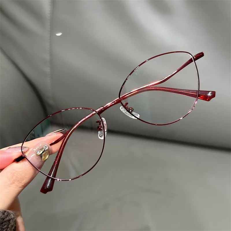 Y2K Y2K Cat Eye Frame Glasses -Blue Light Filter Non-Prescription Glasses-Full Rim, Metal Frame,Anti Blue Light Pc Lenses - Aliexpress Deal