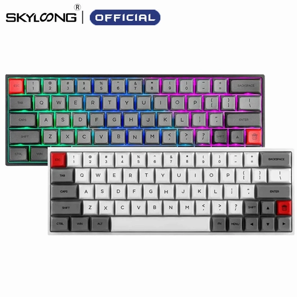 

SKYLOONG SK64 Hot Swappable Mechanical Keyboard RGB Backlit Gaming Optics Keyboards PBT Dye Sublimation Keycaps For Win/Mac GK64