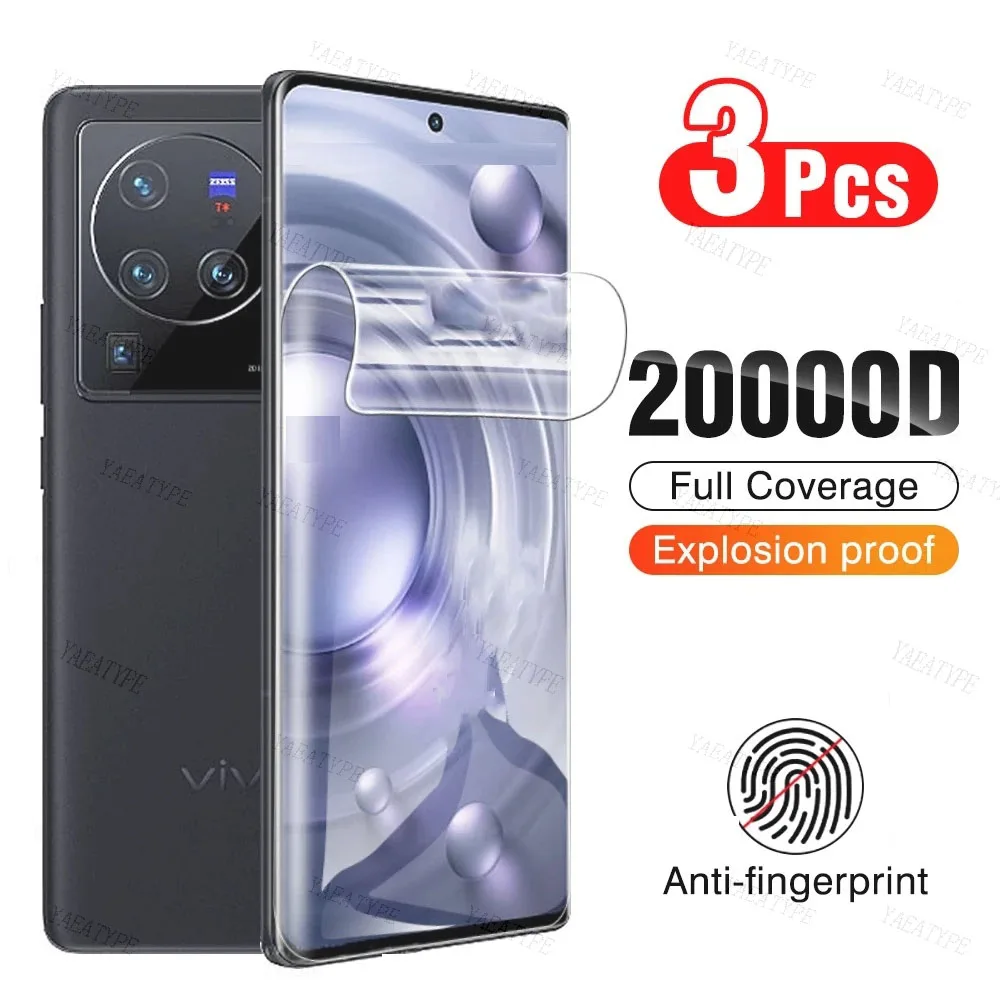 

Гидрогелевая пленка для экрана Vivo V27e V25 V23 V21 V20 Pro E V25e V23e V21e V20se V 27, 3 шт.