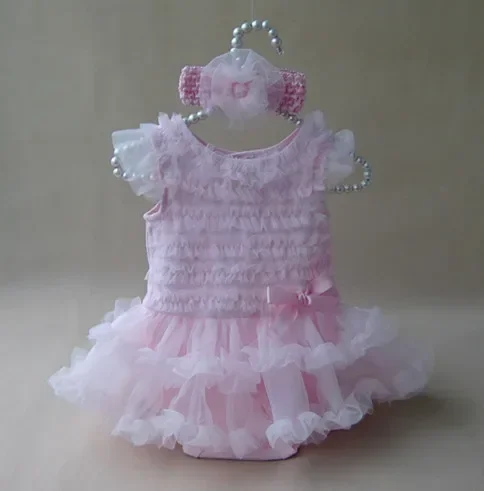 

Summer Ruffles Newborn Baby Girl Dress Princess Party Girls Dresses & Headbands Infant Costume