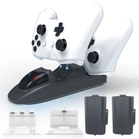 Estación de carga de controlador con paquetes de baterías recargables de 2x3600mWh para Xbox One/Series X | Controlador S, base de carga dual para