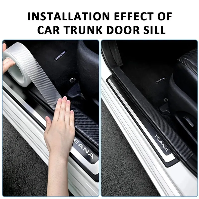 Car Door Anti-collision Strip Sticker Invisible Transparent Body Film Carbon Fiber Scratch Resistant Threshold Protection Film