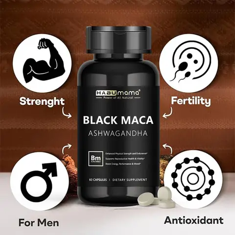 Male Enhancing Supplement with Black Maca, Stamina & Energy, Men's Muscle Enlargement