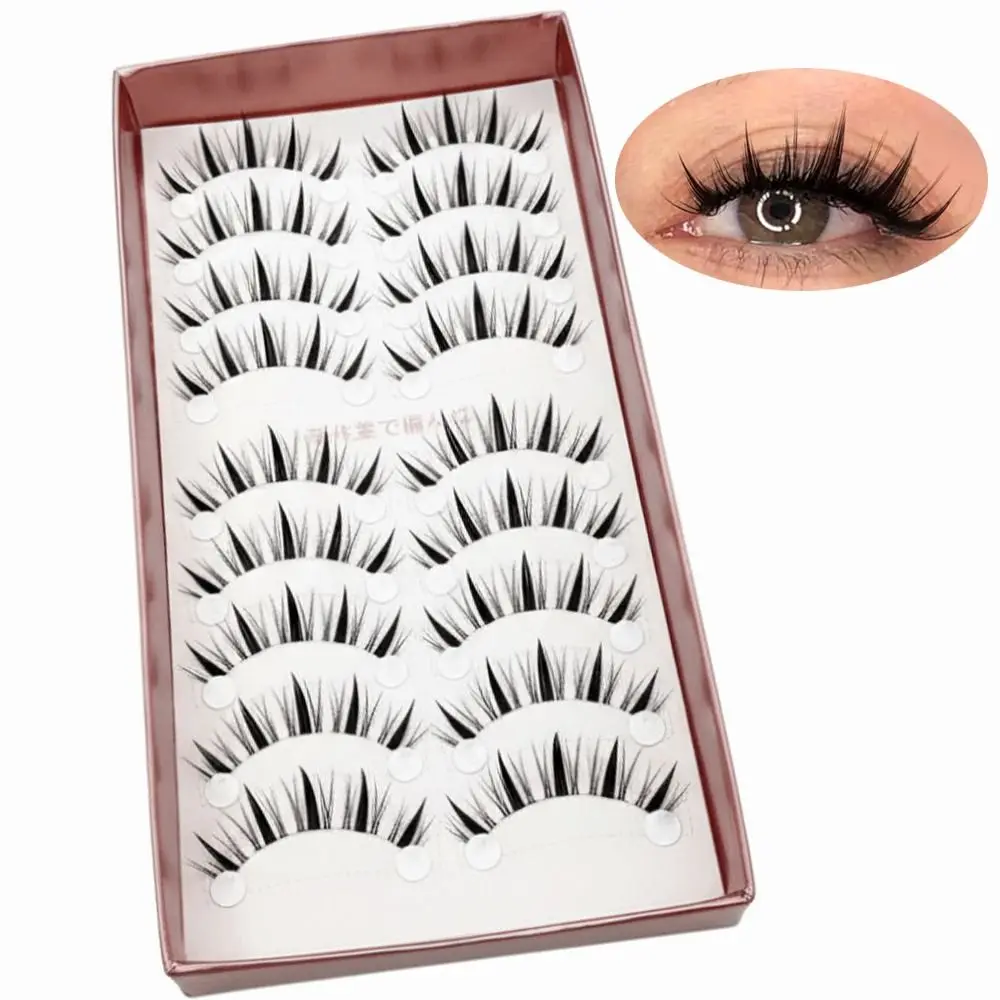 Women's Beauty Soft Manga Lashes Natural Long Anime Eyelashes Wispy Strip False Eyelashes Eye Makeup