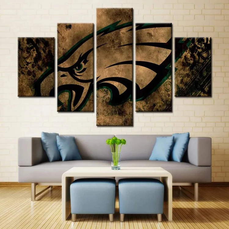 

Hot selling high-definition 100CM decorative painting printed poster with 5-pack eagle American home decoration painting poster