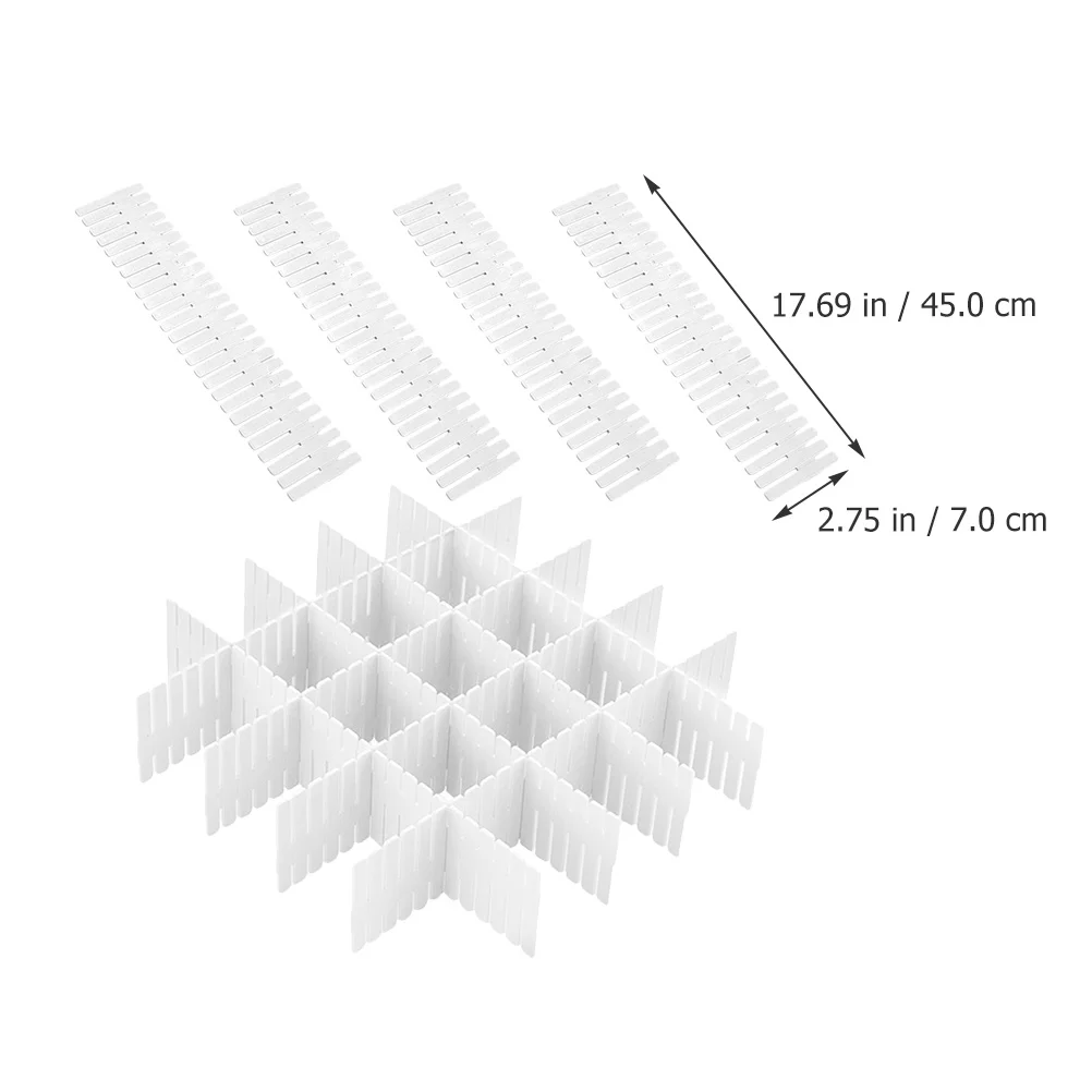 

12Pcs DIY Household Plastic Adjustable Drawer Dividers Organizer for Closet Socks Drawer Storage Neat Sub-Grid Separators