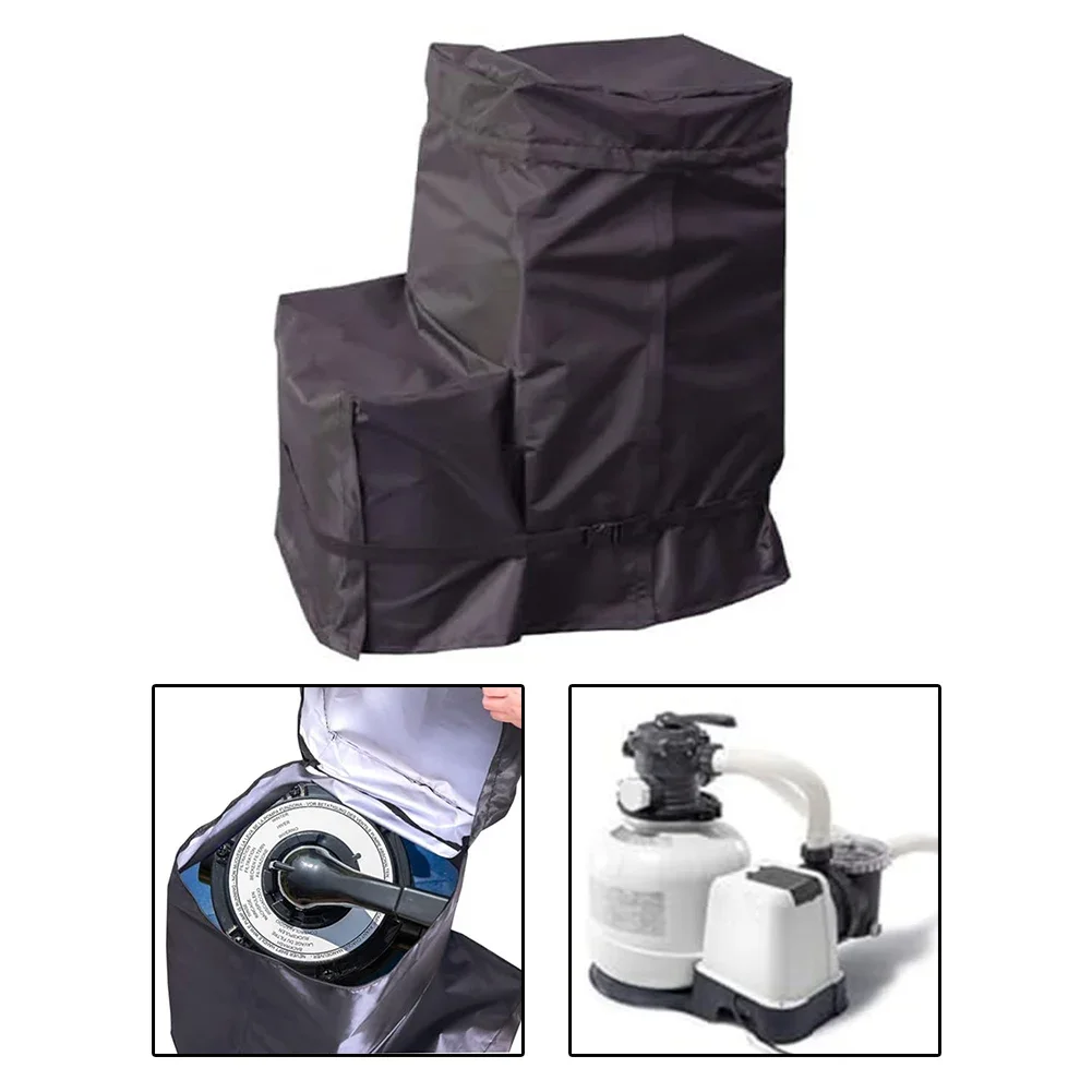

Reliable 420D Oxford Pool Pump Cover for INTEX Sand Filter Weather Resistant with Secure Adjustable Drawstring