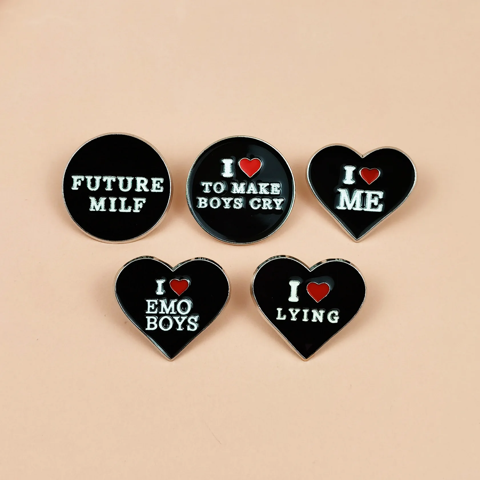 

Mix Funny 5pcs/set Creative Cartoon Enamel Pin Brooches for Lapel Pins Badge on Backpack Clothing Accessories