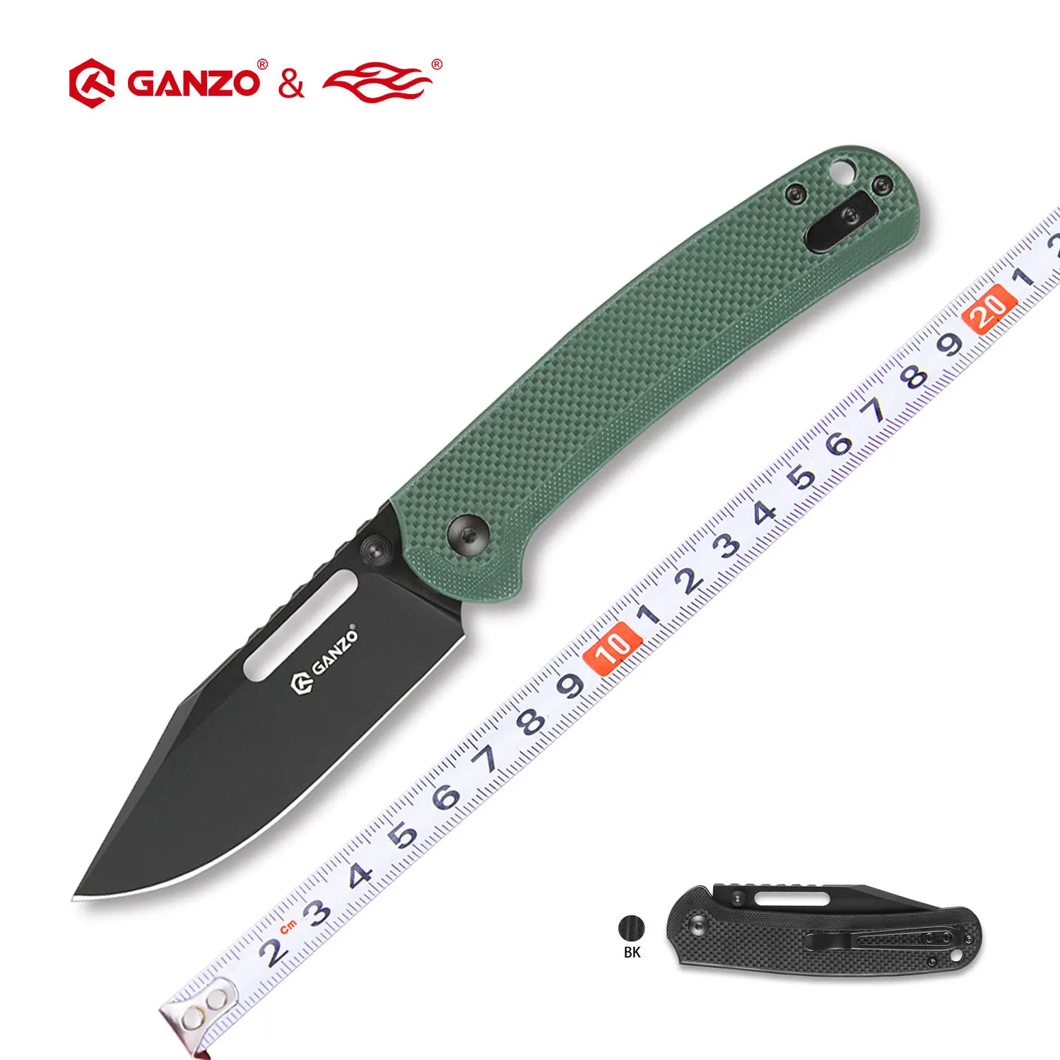 

Ganzo G768PT D2+PVD titanium coating blade G10 handle folding knife tactical camping knife outdoor EDC tool Pocket folding Knife