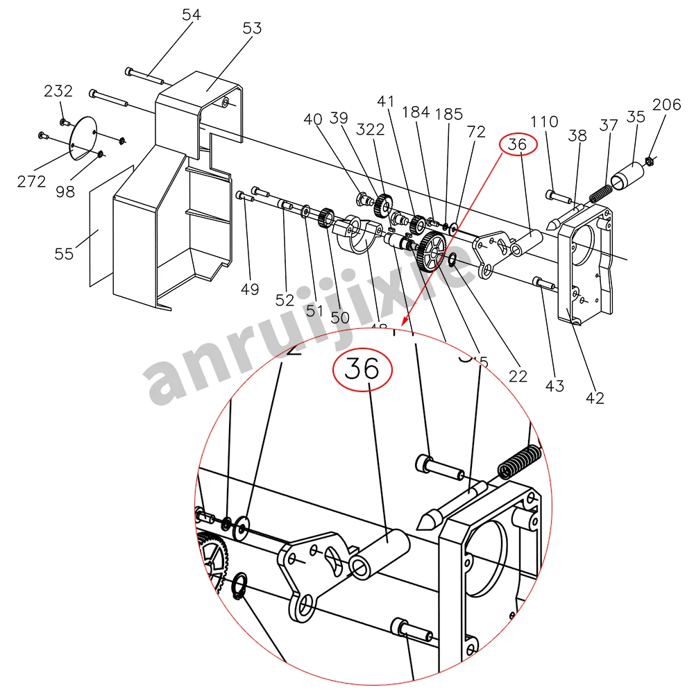 Back Gear Shifter SIEG C2&C3&CX704&Grizzly G8688&G0765&Compact 9&JET BD-6&BD-X7&BD-6 Gear Shifting Pivot Mini Lathe Accessories