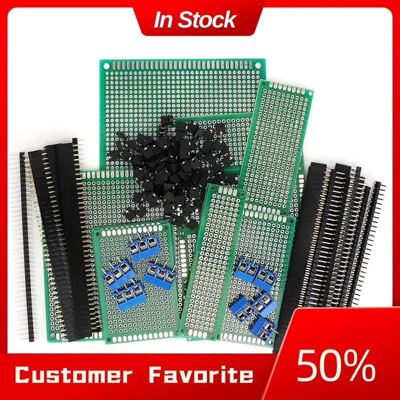 Top Sale 147-Piece PCB Circuit Board Prototype Kit - Double-Sided Perf Boards In 6 Sizes