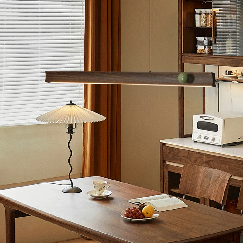Modern Led Pendant Lights One-shaped Dining Room Living Room Island Chandelier Simple Household Indoor Decoration Lighting Lamps