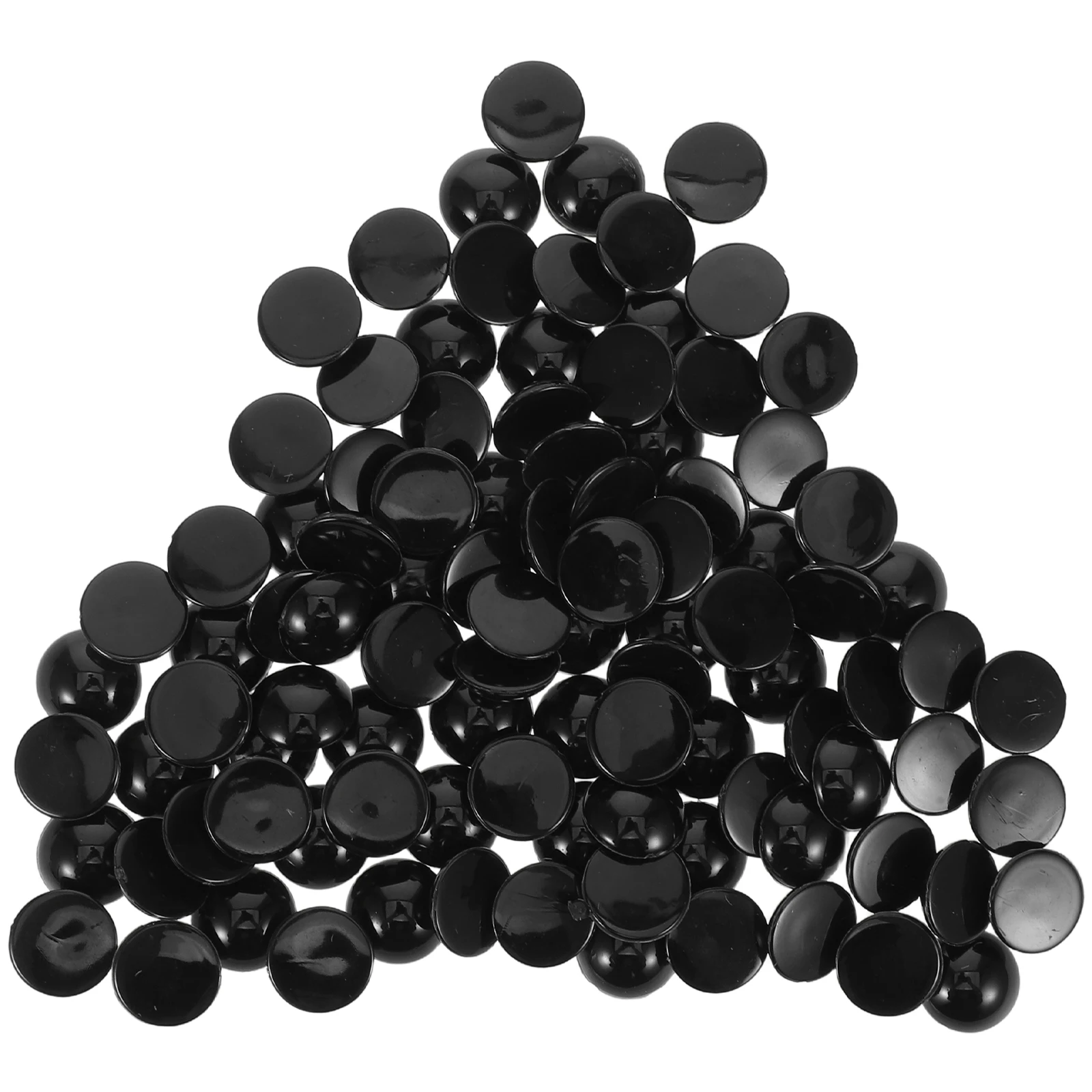 

200pcs 16Mm Flat Back Eyes Half Round Plastic Cabochons For Diy Crafts Stuffed Making Scrapbooking Projects Amigurumi Bear Eyes