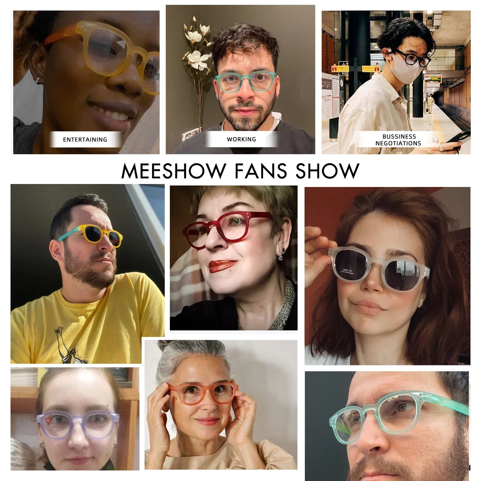 Meeshow Trend zimowy Nowe kolorowe okulary do czytania Retro Europa Styl Jakość Mężczyźni Kobiety Okulary z Flex Lesebrillen 1513