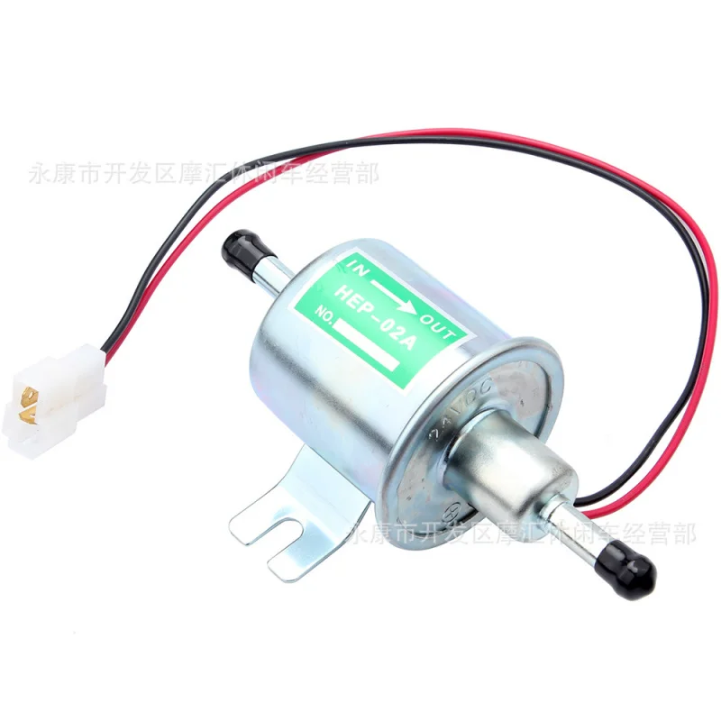 CarHEP-02AElectronic Pump Fuel Pump24V DCGasoline Pump Transmission Pumping Oil Pump External Diesel Pump Silver