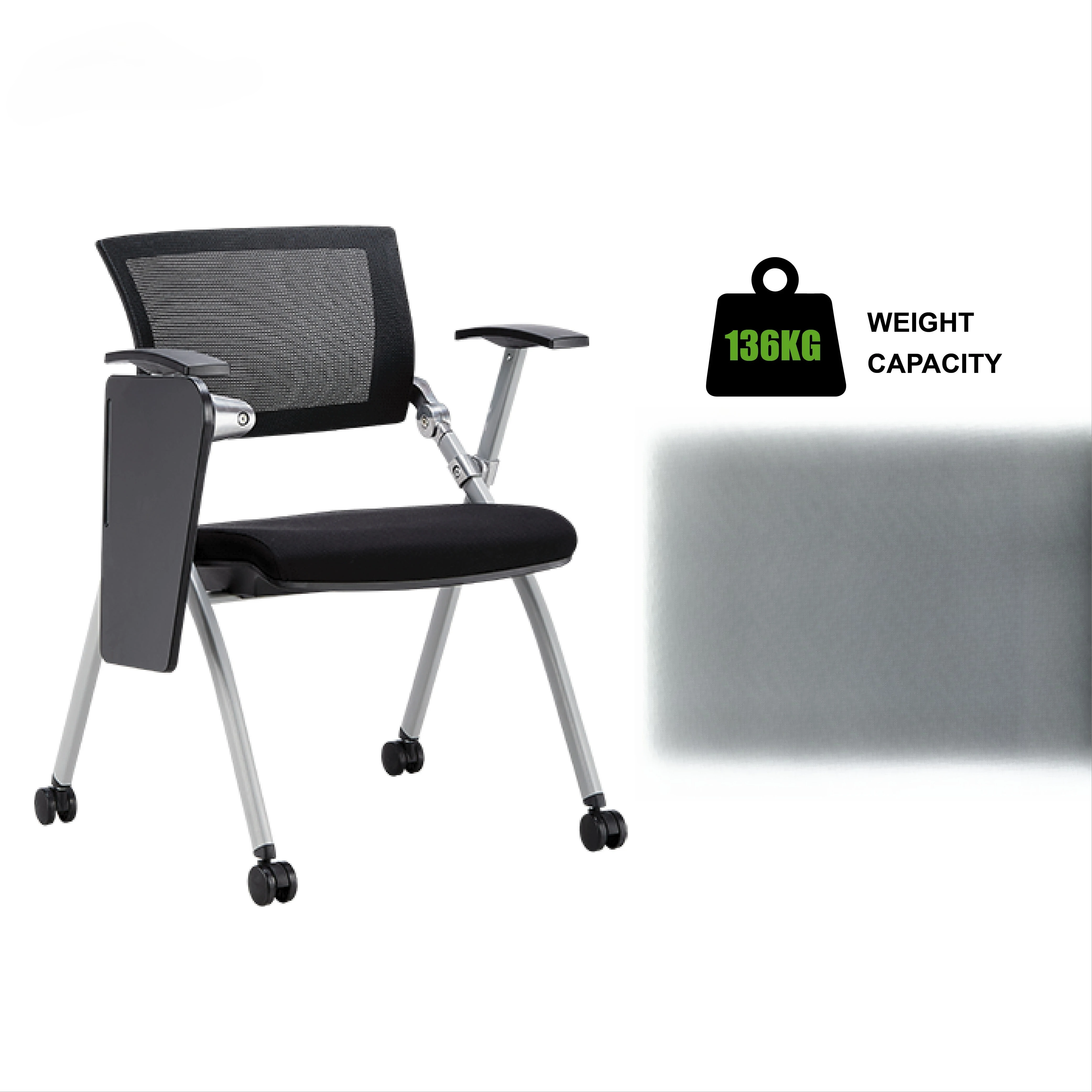 Factory Directly Study Training Chair With Table Attached Student Folding Training  Classroom Chair