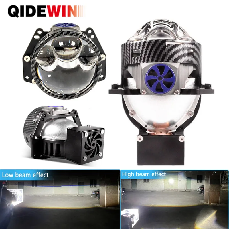 

QIDEWIN new three laser H7 LED projector lens high and low beam LED projection headlights H4 9005 9006 car headlights