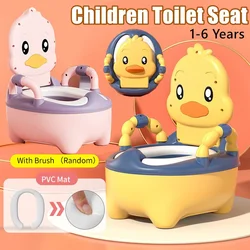 Portable Kids Toilet Seat Baby Bowl Toilet Potty Training Seat With Backrest and Anti-slip Cartoon Toddlers Potty Commode Chair