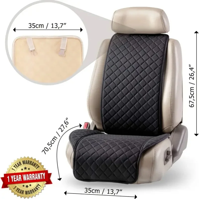 

Universal Car Seat Cover Front Rear Backrest Flax Automobile Seat Cushion Non Slide Linen Auto Protector Mat Pad