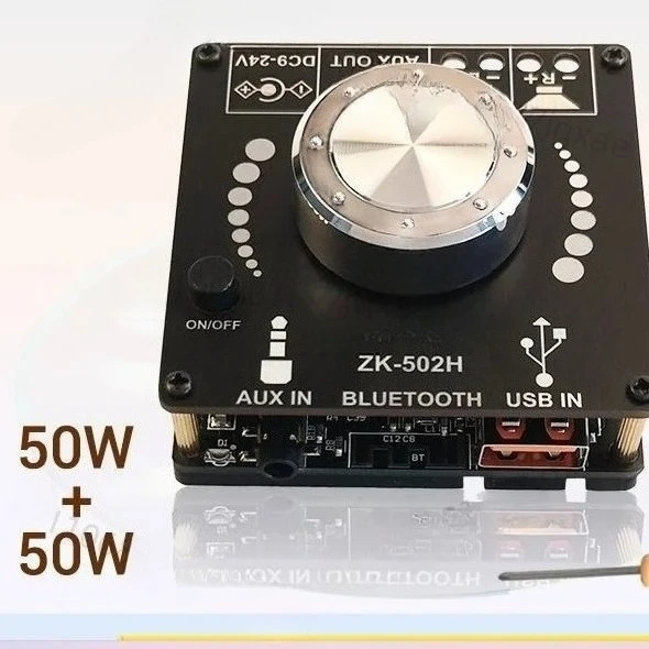Digital power amplifier board module TPA3116 50WX2 ZK-502H HIFI level 2.0 stereo bluetooth