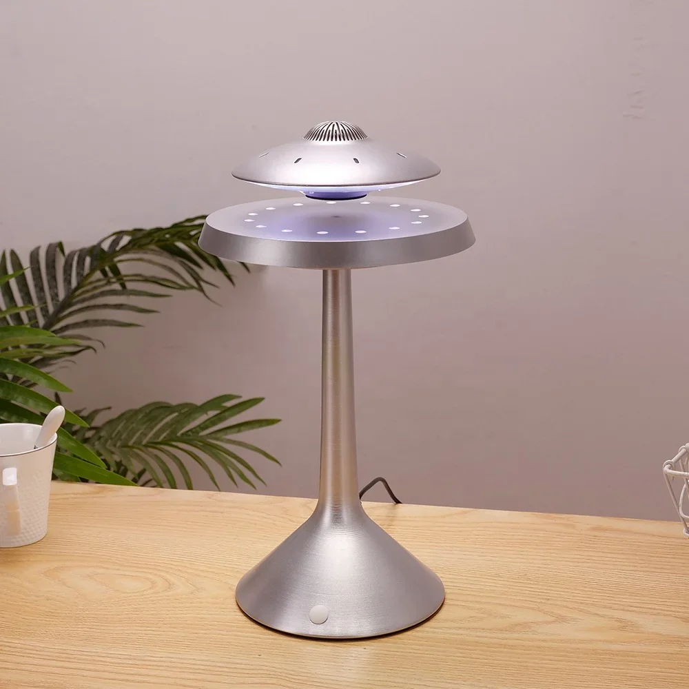 

Hot Sale Top Seller HD Sound UFO Design RGB LED Blue Tooth Portable Stereo Wireless Magnetic Levitation Floating Music Speaker