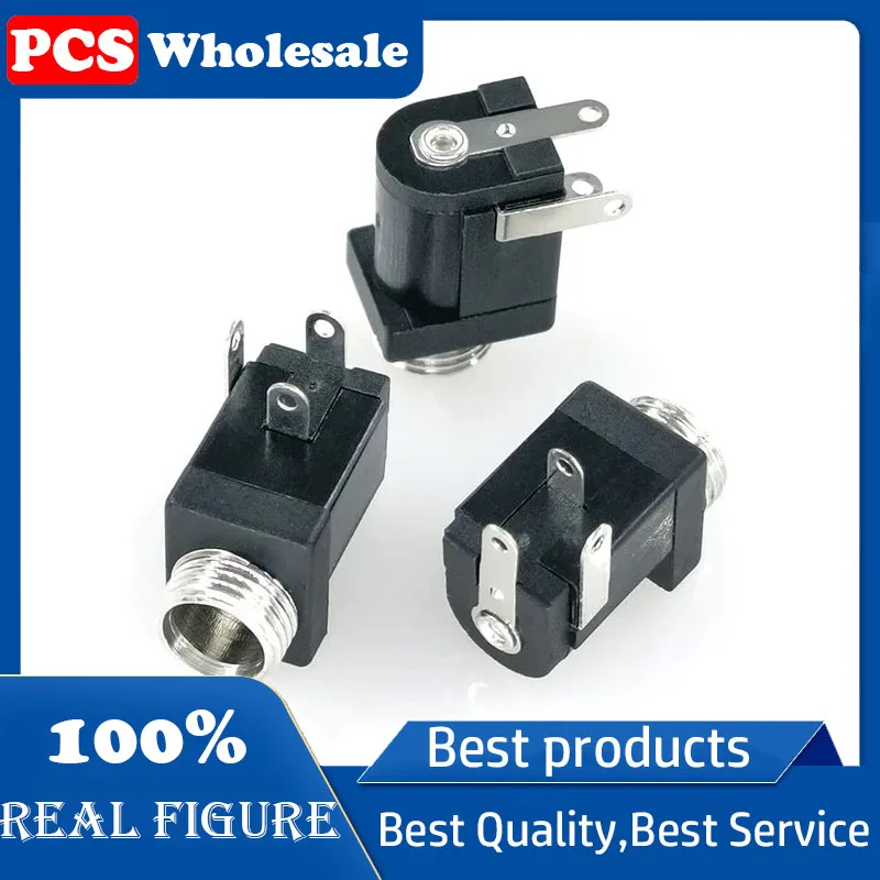 

Dc-005m With threaded connector 3-pin high temperature resistance 5.5*2.1/2.5MM inner pin DC power socket female base