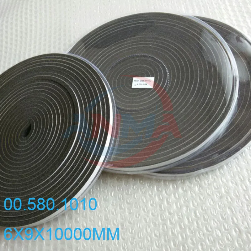 3 Pieces Printing Tessamol Strip Use For Heidelberg Printing Machine Consumable Sponge Strip 00.580.1010 Size 6X9X10000mm