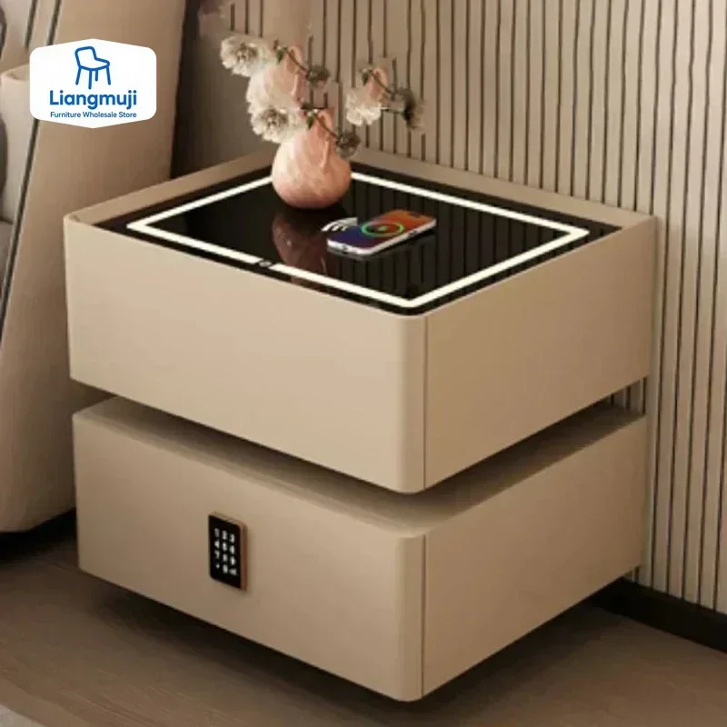 Mesitas de Noche Buros Recamara, Mesitas de Maquillaje Móviles con Cajones, Muebles de Madera para Dormitorio, Muebles para el Hogar y Hotel