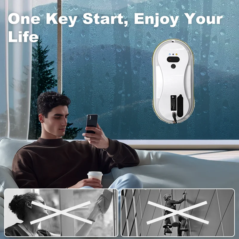 UPS system intelligent robot window cleaning unit