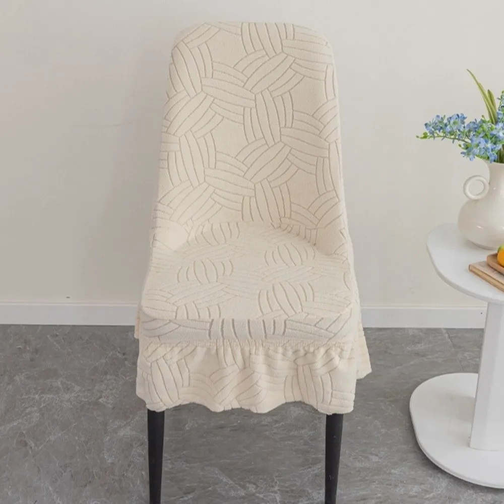 Removable Elastic Chair Covers Wear-Resistant Solid Color Dining Chair Covers Thickened Dustproof Seat Protectors Restaurant