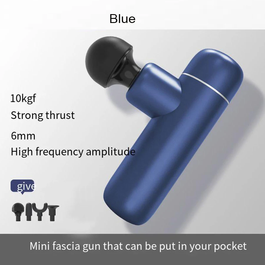 USB Electric Massager Made of Aluminum Alloy Material with a Metallic Feel and Fascia Gun with 4 Levels of Strength for Deep Bod