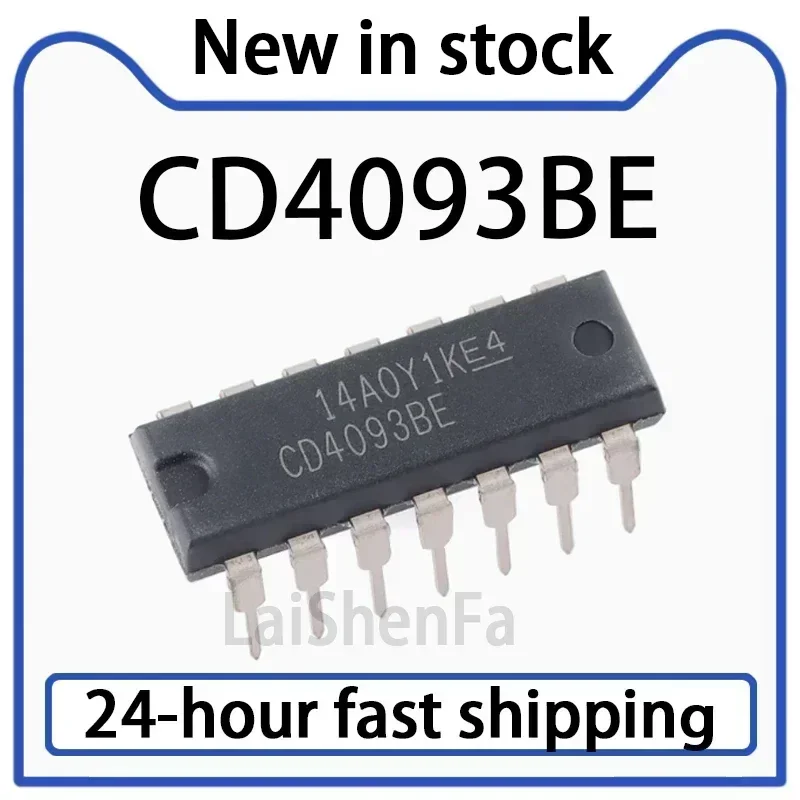 10PCS CD4093BE Direct Insertion PDIP-14 Four Channel Two Input and Non Schmitt Trigger Chip Stock