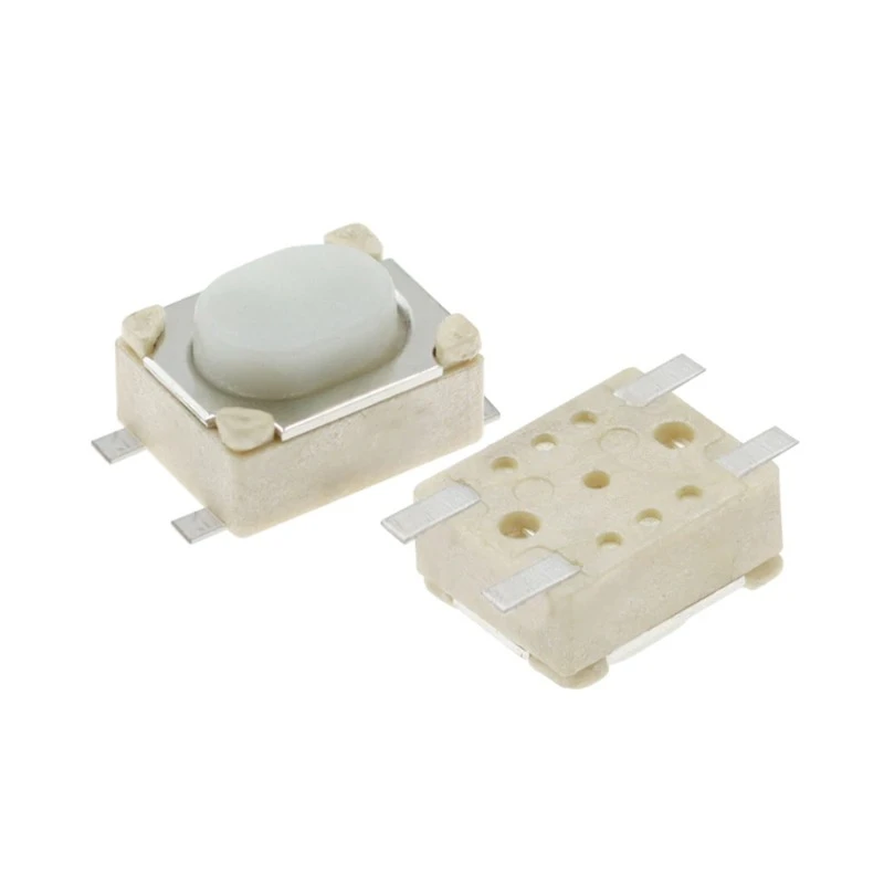 20個 DC12V 50mA 3 * 4 * 2.5mm パッチ 4フィート、タッチスイッチ、マイクロ/ボタンスイッチ SMD 4ピン 3X4X2.5MM ホワイト タクタイルタクト