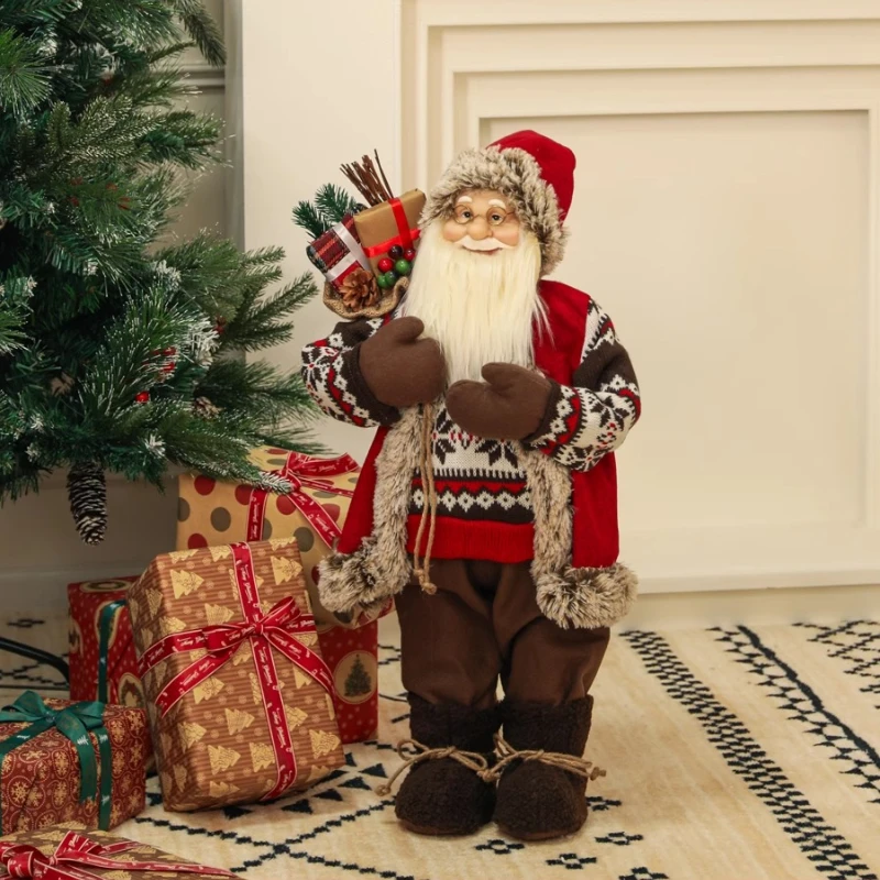 

Украшение для витрины, топперы для рождественской елки, большой Санта-Клаус, топперы для рождественской елки, олени, украшения для дома и сада, Lssdzs