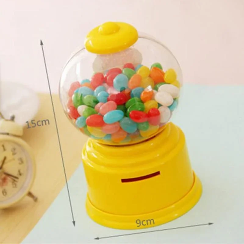 Cute Sweet Mini Candy Machine Kids Bubble Gift bambini Bank Toys Dispenser Gumball Coin Saving Box Piggy Bank Home Decor