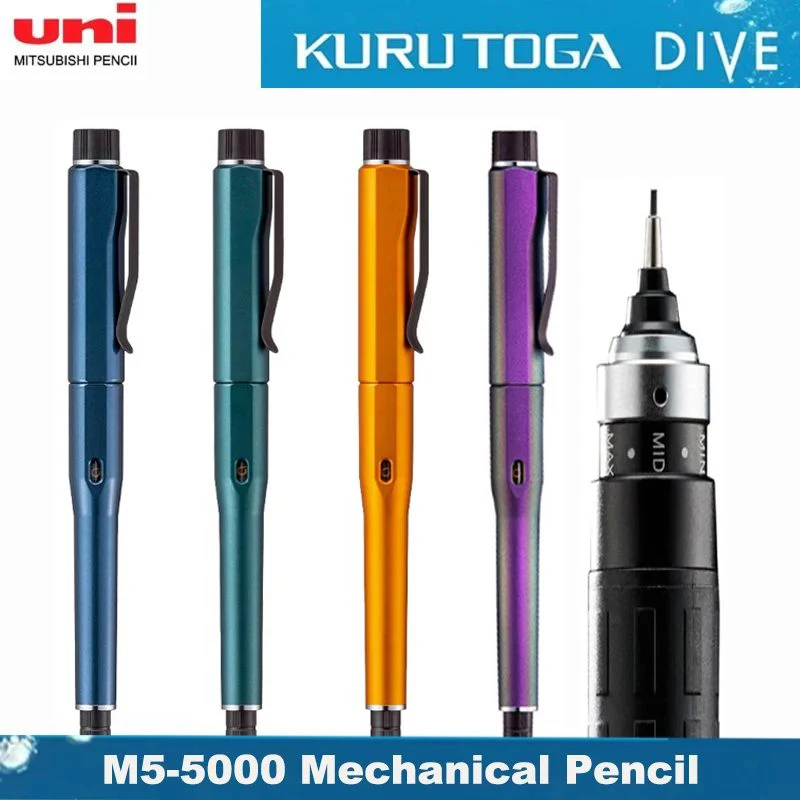 

Uni M5-5000 Automatic Pencils, KuruToga Dive Self-turning Lead Core, Drawing Writing Supplies, Exquisite Holiday Business Gifts