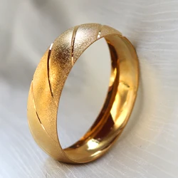 Gold Color 2CM Dubai Wedding Bangles For Women Ethiopian Jewelry Indian Bangles Bracelets Women Birthday Jewelry Gifts Copper