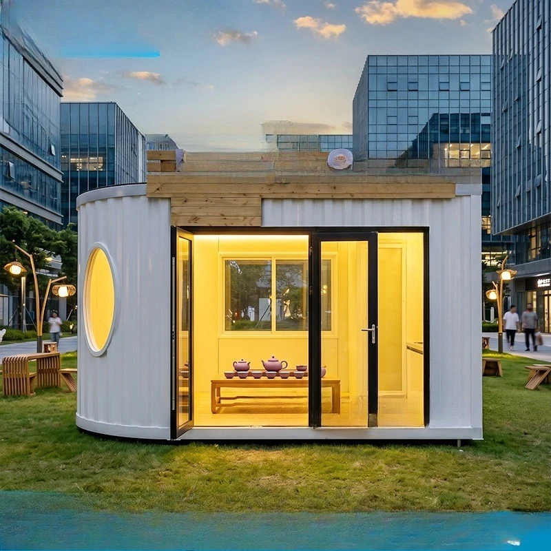 Mobile tea room guard booth Outdoor scenic commercial street Internet celebrity leisure booth