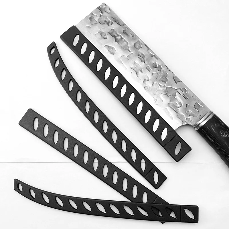 50pcs 2 Sizes Plastic Rubber Material Kitchen Knife Blade Protective Strip Cutting Edge Protector Protection Rubber Tape