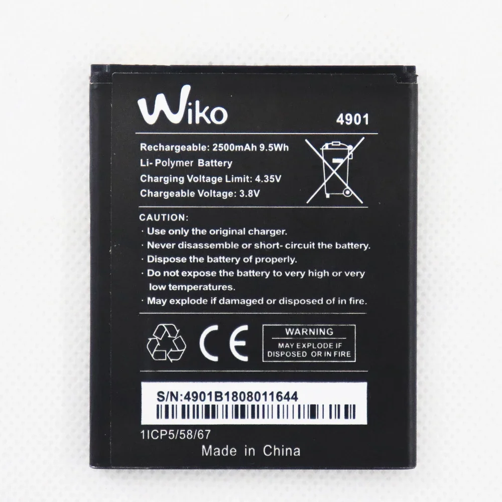 2500mAh 3.8V Battery For Wiko 4901 Mobile Phone Batterie Bateria