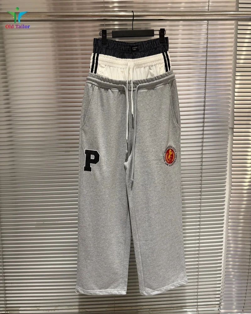 

Trend Protocol Index Gray Premium Embroidered Warhorse Emblem Relaxed Fit Cotton Three-Waist Sweatpants
